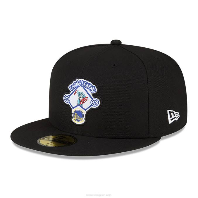 New Era golden state warriors nba x marvel captain america zwarte 59fifty getailleerde pet BT242