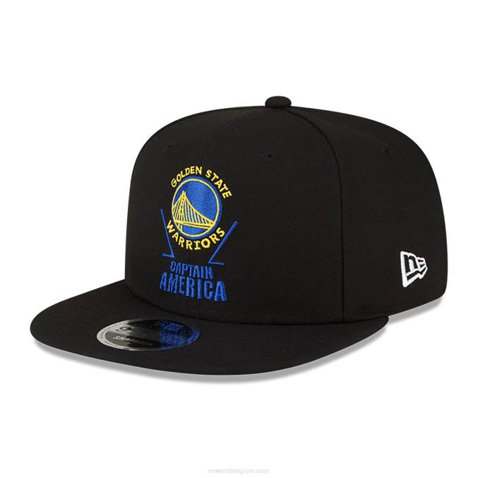 New Era golden state warriors nba x marvel captain america zwarte 9fifty snapback pet BT241934