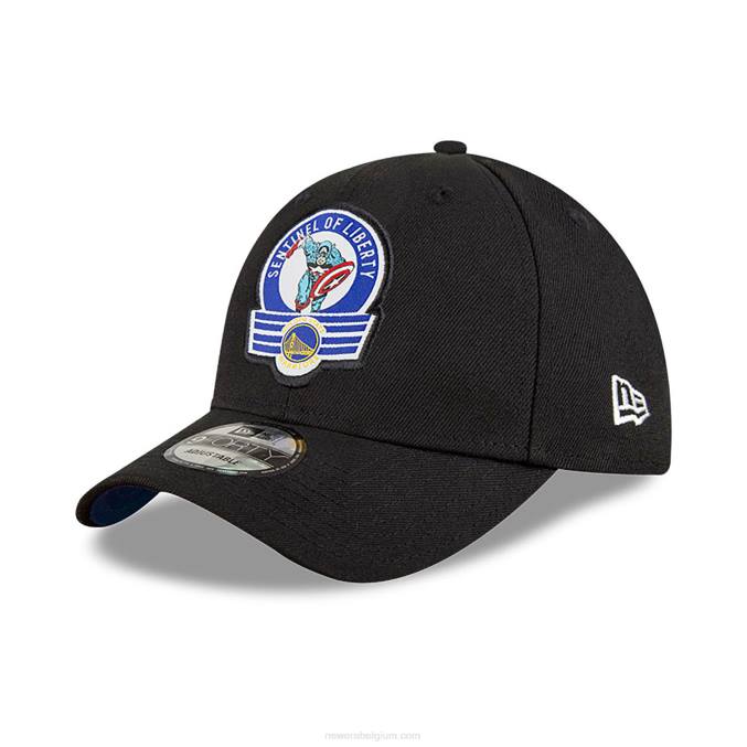 New Era golden state warriors nba x marvel captain america zwarte 9forty verstelbare pet BT241596