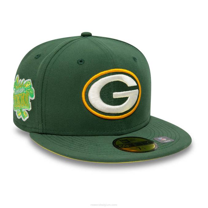 New Era green bay packers citrus pop groen 59fifty getailleerde pet BT24401