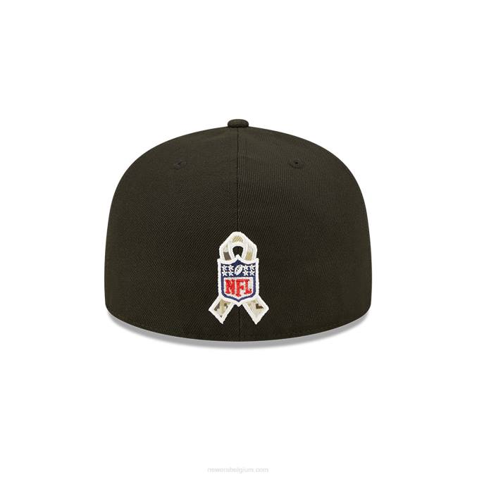 New Era green bay packers nfl salute to service black 59fifty fitted cap BT241356