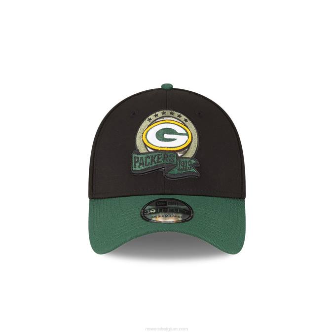 New Era green bay packers nfl salute to service zwarte 39thirty stretch fit pet BT242193