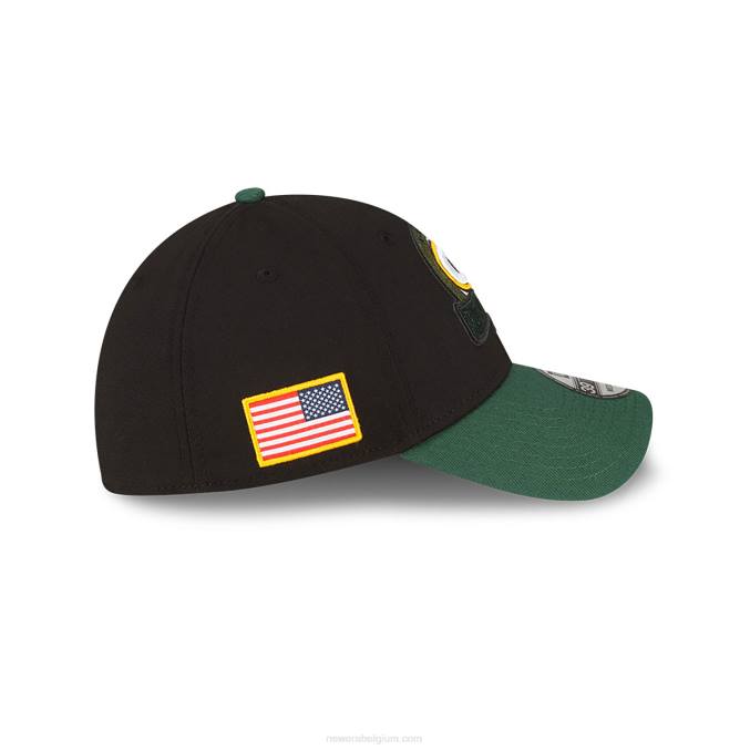 New Era green bay packers nfl salute to service zwarte 39thirty stretch fit pet BT242193