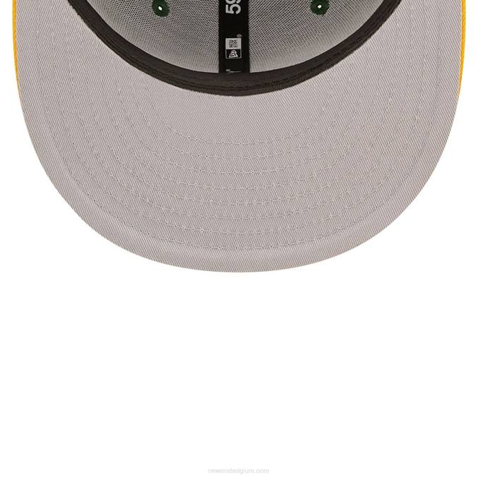 New Era groene bay packers ne letterman donkergroene 59fifty getailleerde pet BT24529