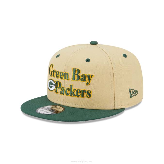 New Era groene bay packers nfl retro creme 9fifty snapback pet BT242050
