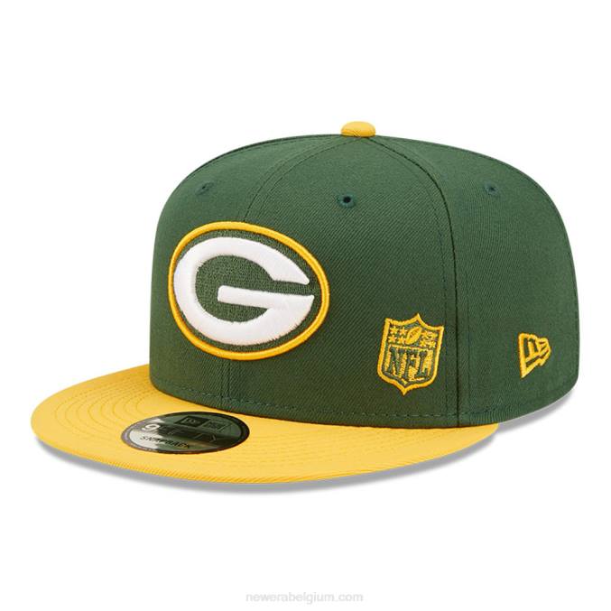 New Era groene bay packers nfl zwarte letter boog groene 9fifty snapback cap BT242070