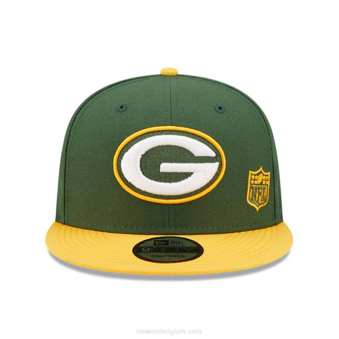New Era groene bay packers nfl zwarte letter boog groene 9fifty snapback cap BT242070