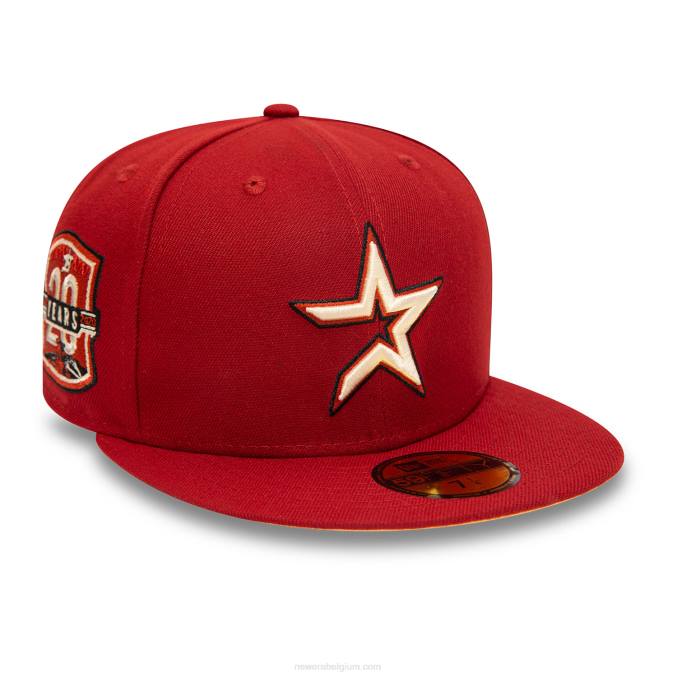 New Era houston astros 20 jaar rode 59fifty getailleerde pet BT24147