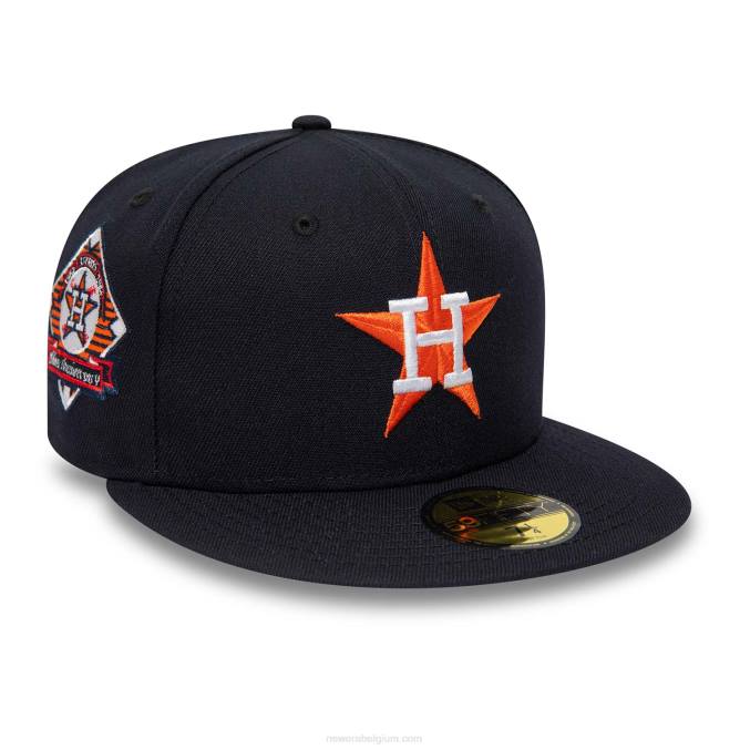 New Era houston astros 25e verjaardag marineblauwe 59fifty getailleerde pet BT24573