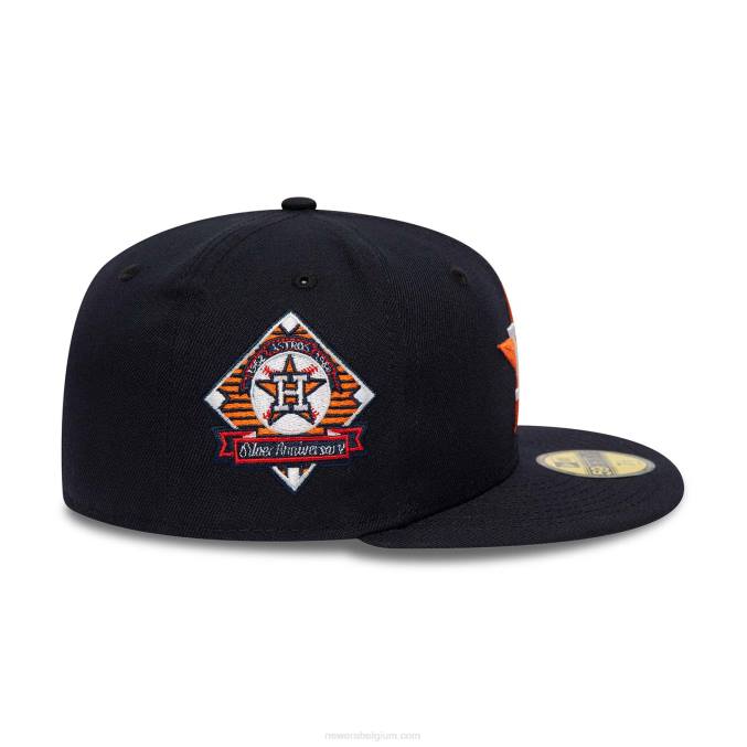 New Era houston astros 25e verjaardag marineblauwe 59fifty getailleerde pet BT24573