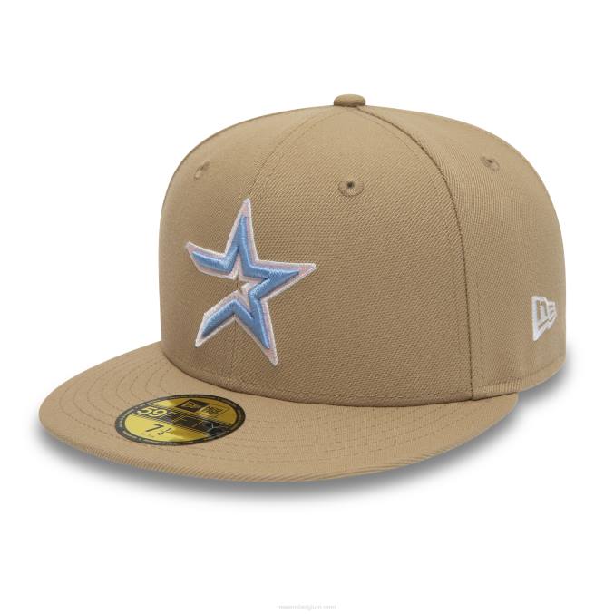 New Era houston astros 45 jaar camel 59fifty getailleerde pet BT24155