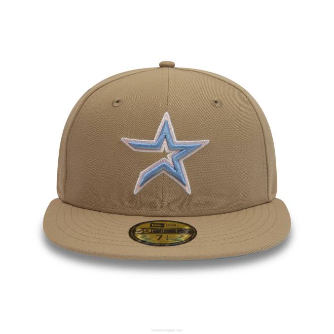 New Era houston astros 45 jaar camel 59fifty getailleerde pet BT24155