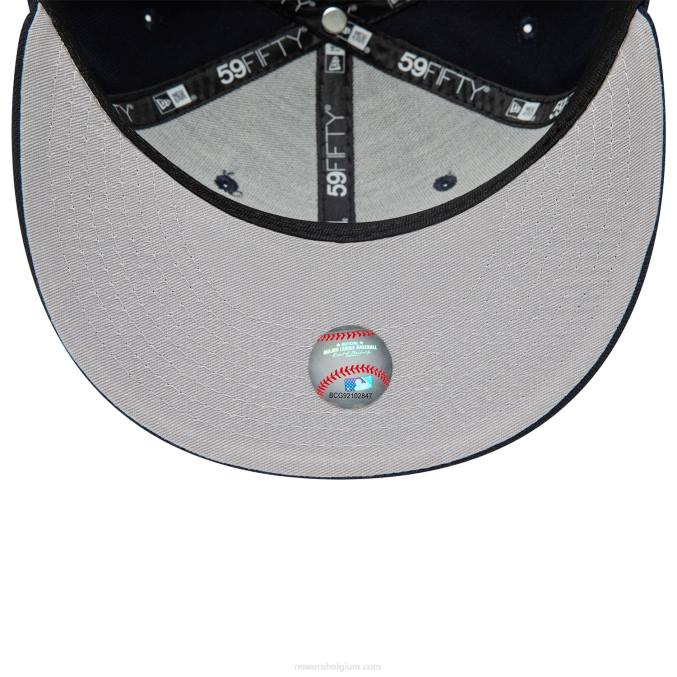 New Era houston astros dubbel logo marine 59fifty getailleerde pet BT24136