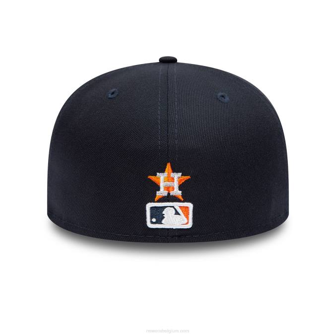 New Era houston astros dubbel logo marine 59fifty getailleerde pet BT24136
