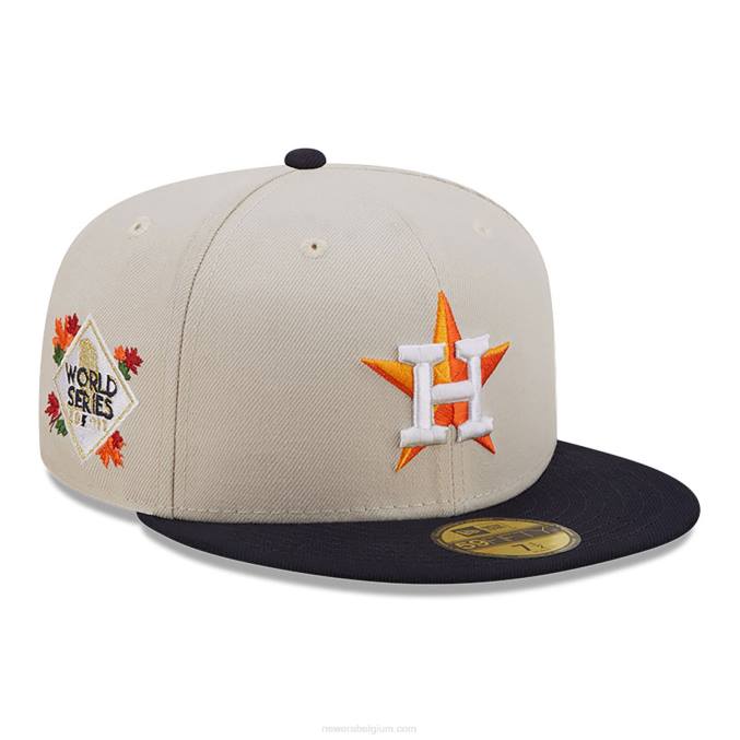 New Era houston astros herfst klassieke witte 59fifty getailleerde pet BT24161