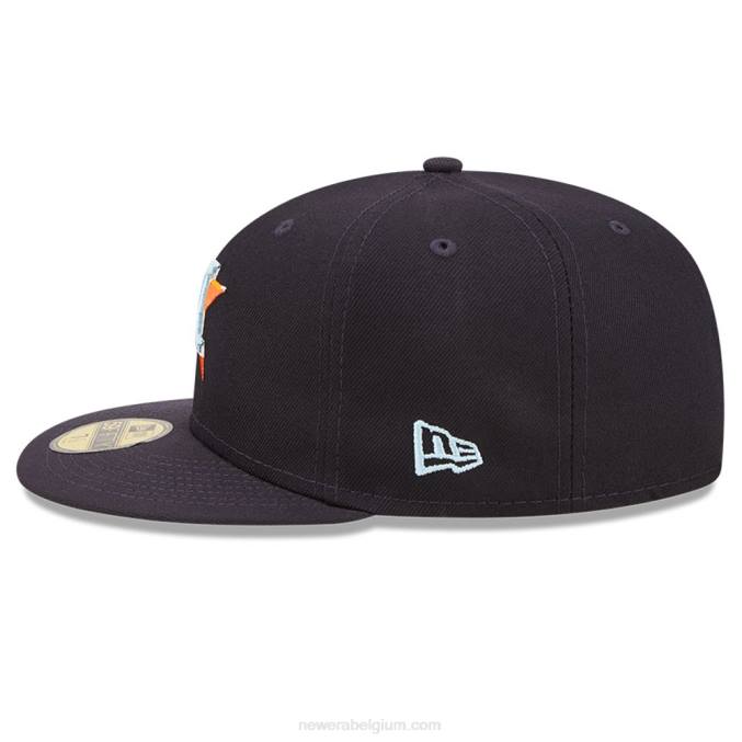 New Era houston astros mlb cloud navy 59fifty getailleerde pet BT24545