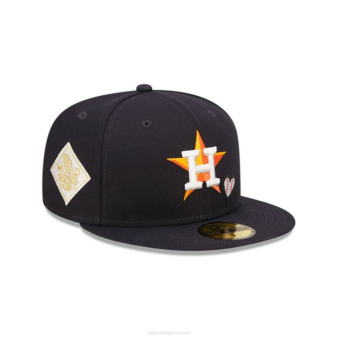 New Era houston astros mlb team hart marine 59fifty getailleerde pet BT24594