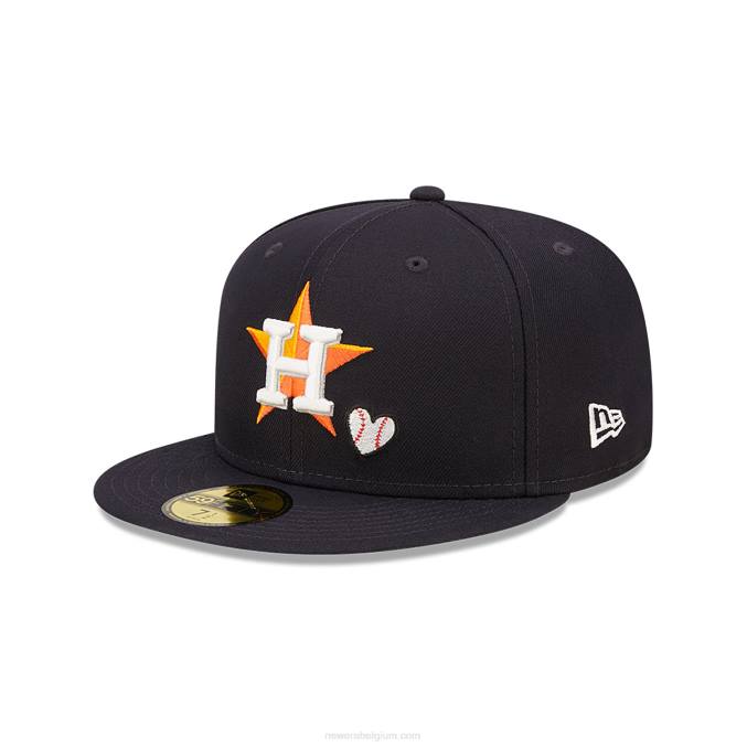 New Era houston astros mlb team hart marine 59fifty getailleerde pet BT24594