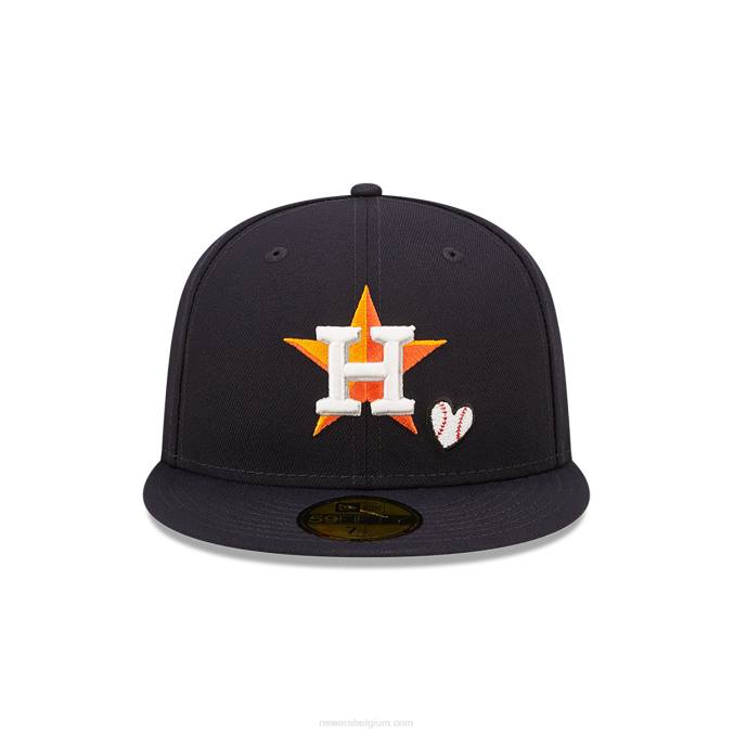 New Era houston astros mlb team hart marine 59fifty getailleerde pet BT24594