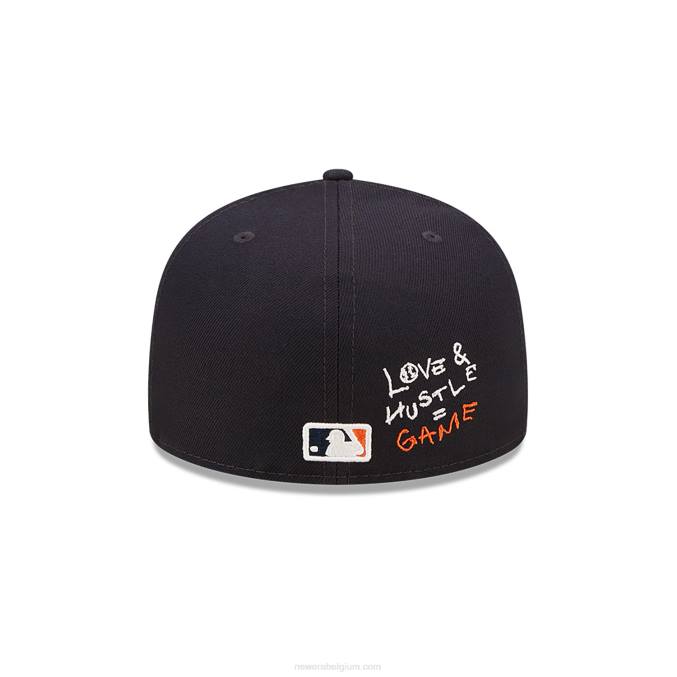New Era houston astros mlb team hart marine 59fifty getailleerde pet BT24594