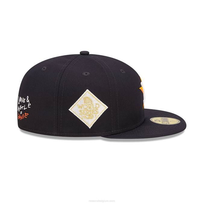 New Era houston astros mlb team hart marine 59fifty getailleerde pet BT24594