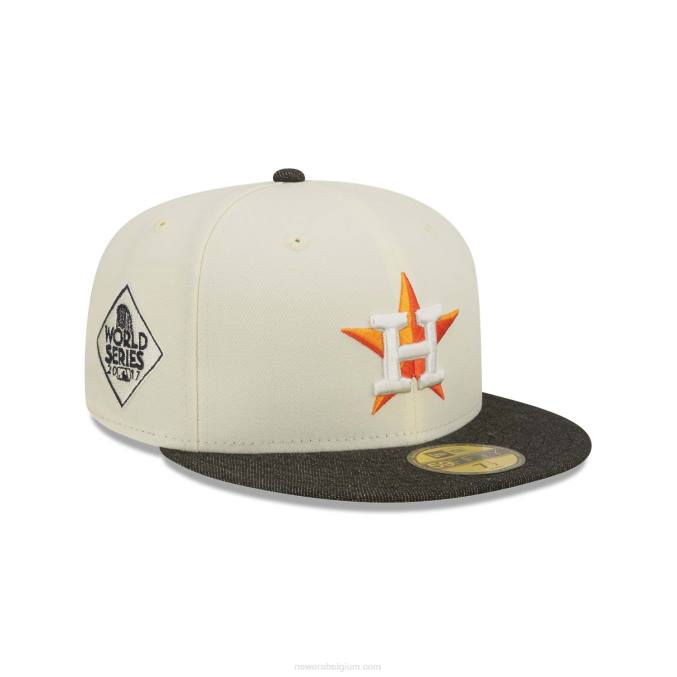 New Era houston astros mlb zwart denim chroom wit 59fifty getailleerde pet BT2444