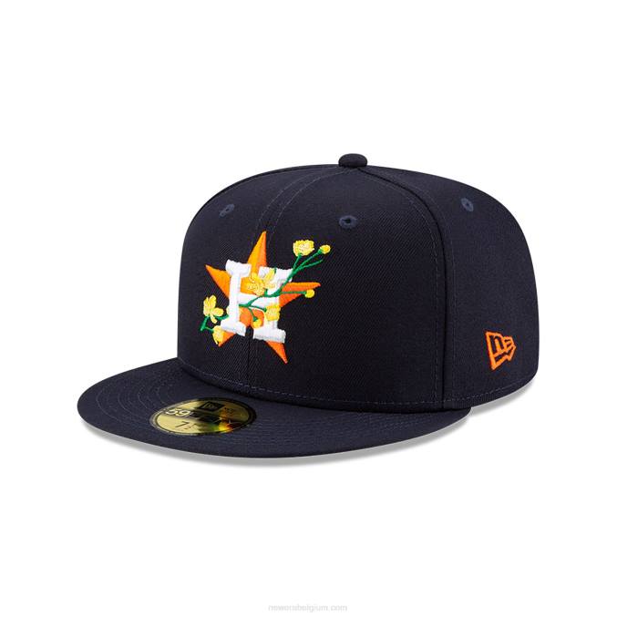 New Era houston astros side patch bloom navy 59fifty getailleerde pet BT241258