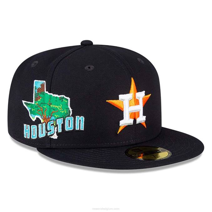 New Era houston astros stateview marine 59fifty getailleerde pet BT24569
