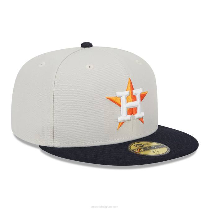 New Era houston astros varsity letter stone 59fifty getailleerde pet BT2467