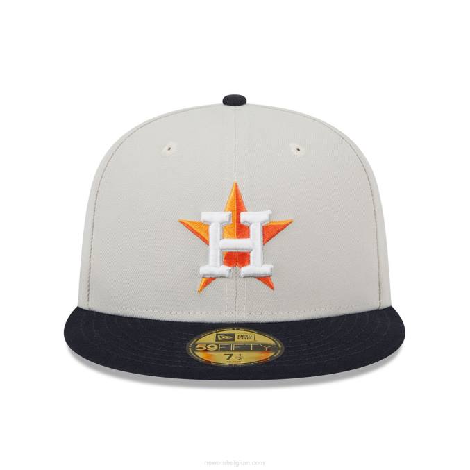 New Era houston astros varsity letter stone 59fifty getailleerde pet BT2467