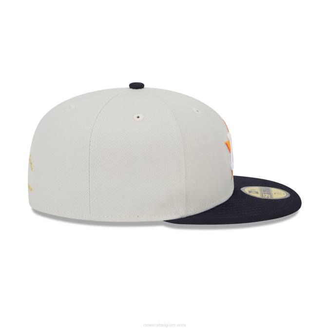 New Era houston astros varsity letter stone 59fifty getailleerde pet BT2467