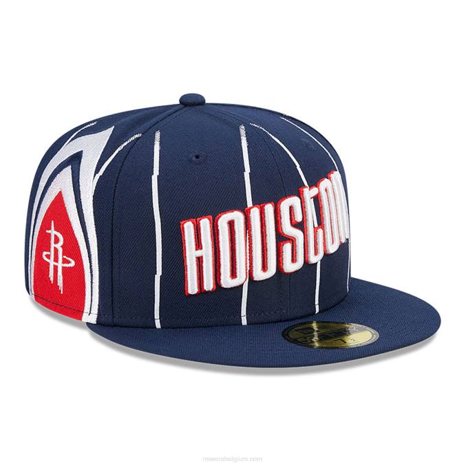New Era houston rockets authentics city edition donkerblauwe 59fifty getailleerde pet BT24400
