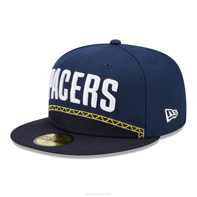 New Era indiana pacers authentics city edition donkerblauwe 59fifty fitted cap BT24880