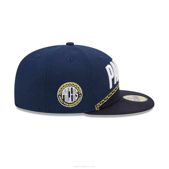New Era indiana pacers authentics city edition donkerblauwe 59fifty fitted cap BT24880
