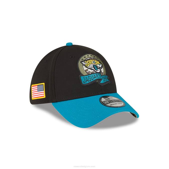 New Era jacksonville jaguars nfl salute to service zwarte 39thirty stretch fit pet BT242196