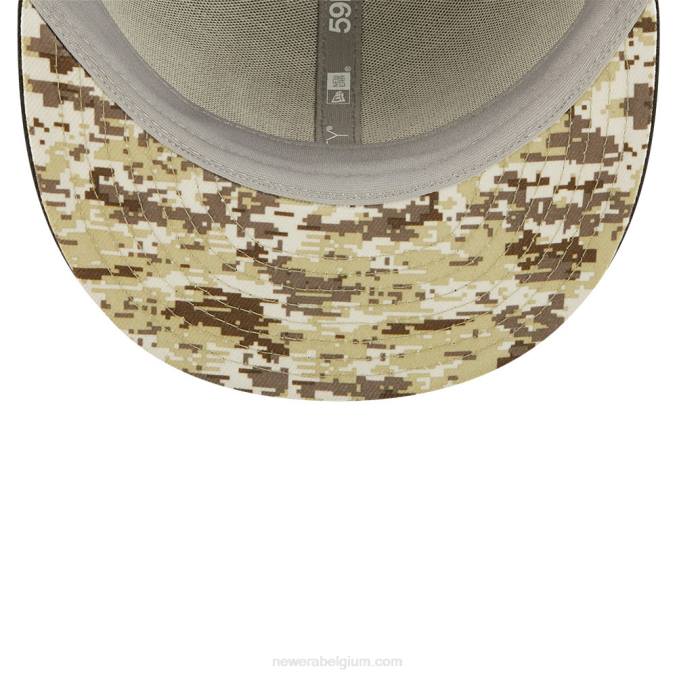 New Era jacksonville jaguars nfl salute to service zwarte 59fifty getailleerde pet BT24462