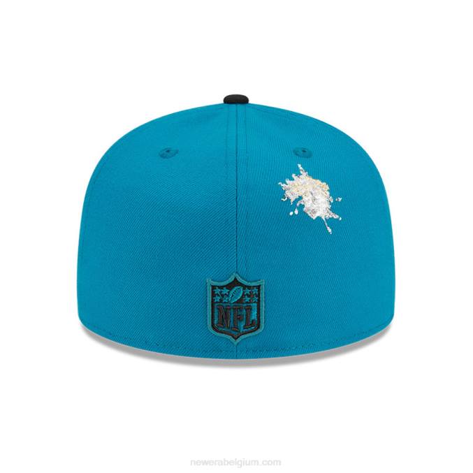 New Era jacksonville jaguars x nietje blauwe 59fifty getailleerde pet BT24607