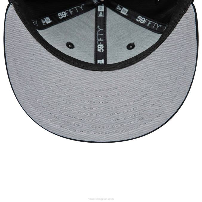 New Era koord zwart 59fifty getailleerde pet BT24150