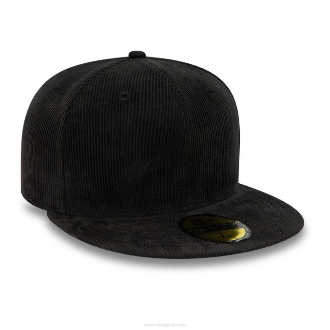 New Era koord zwart 59fifty getailleerde pet BT24150