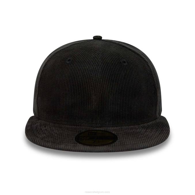 New Era koord zwart 59fifty getailleerde pet BT24150