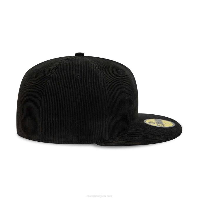 New Era koord zwart 59fifty getailleerde pet BT24150