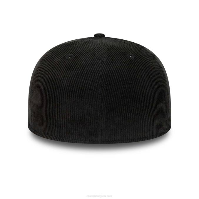 New Era koord zwart 59fifty getailleerde pet BT24150