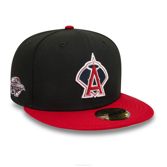 New Era la angels 2002 world series zwarte 59fifty getailleerde pet BT24215