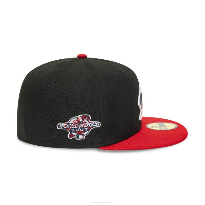 New Era la angels 2002 world series zwarte 59fifty getailleerde pet BT24215