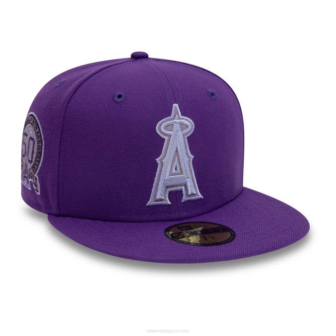 New Era la angels 50e verjaardag paarse 59fifty getailleerde pet BT24333