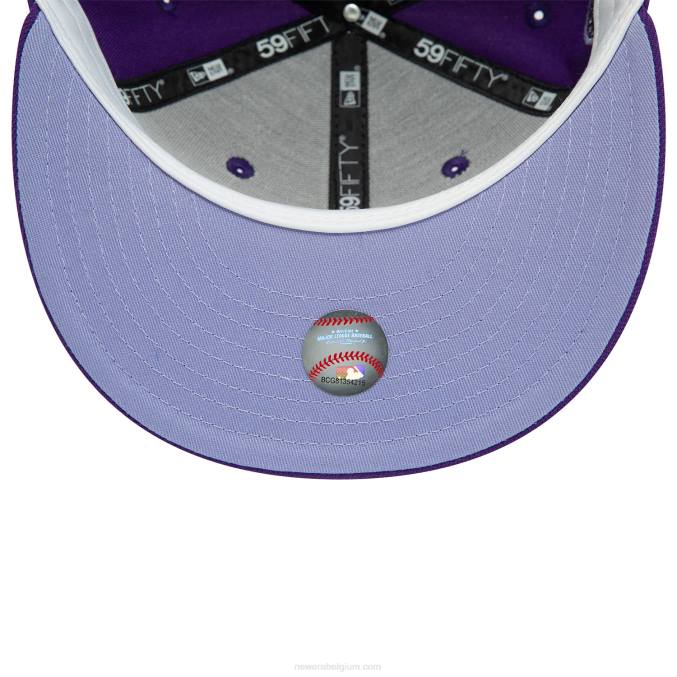 New Era la angels 50e verjaardag paarse 59fifty getailleerde pet BT24333