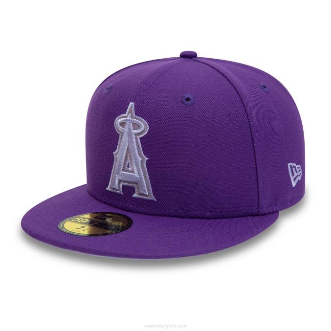 New Era la angels 50e verjaardag paarse 59fifty getailleerde pet BT24333