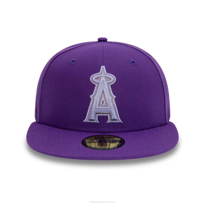 New Era la angels 50e verjaardag paarse 59fifty getailleerde pet BT24333
