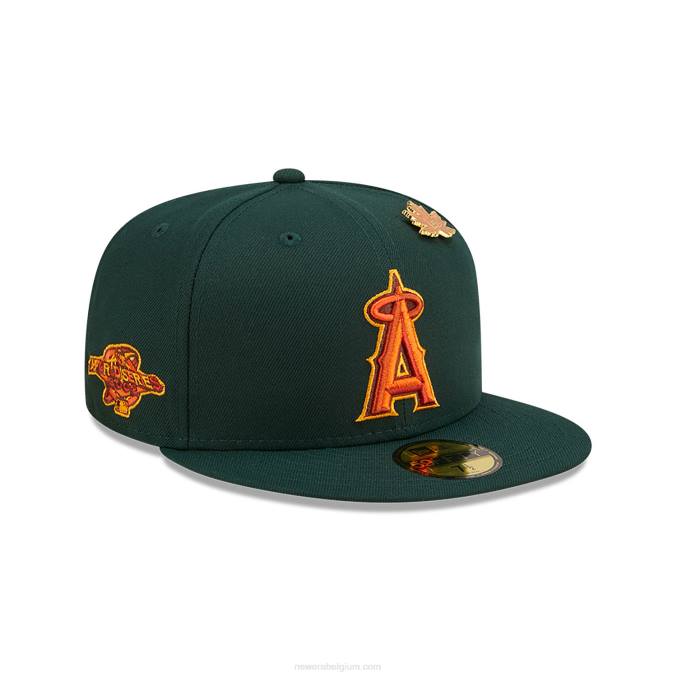 New Era la angels lommerrijke donkergroene 59fifty getailleerde pet BT24596