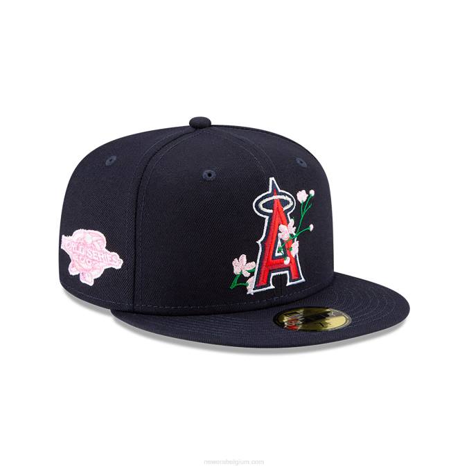 New Era la angels side patch bloom navy 59fifty getailleerde pet BT241019